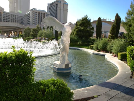 Las Vegas, USA - 15 July 2013: Walking in Las Vegas. City streets. Commercial and private buildings. Street life.
