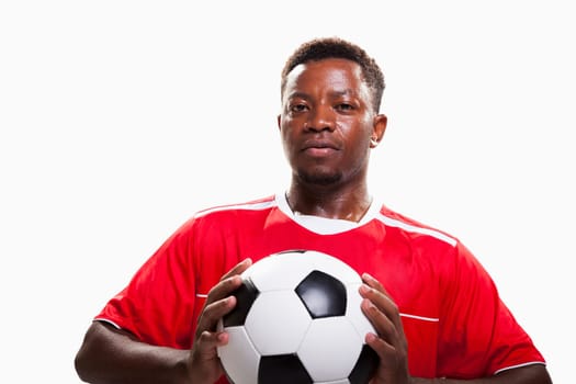 Athlete with soccer ball