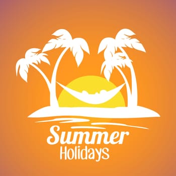 Summer holidays Island background. Vacation concept