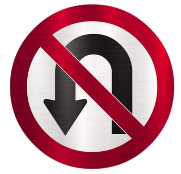 no u turns sign illustration
