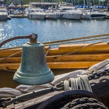 Ship's Bell  on an old sailboat