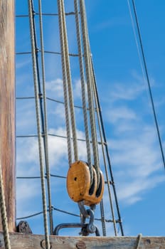 Standing rigging on an old ship