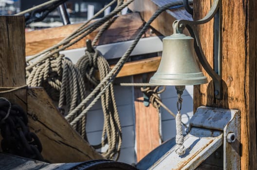 Ship's Bell  on an old sailboat