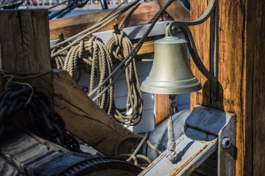 Ship's Bell  on an old sailboat