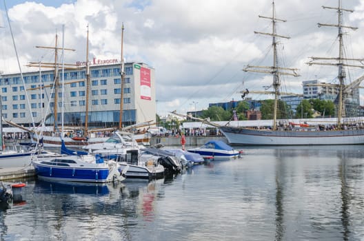 TALLINN, ESTONIA - JULY 16: Yachts come to celebrate the Days of the Sea in Tallinn, Estonia on July 16 2016.