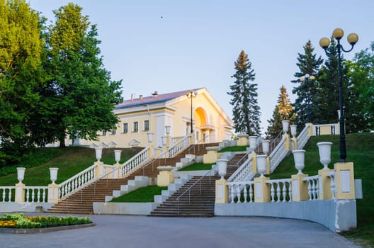 Staircase in the City Park in Sillamae, Estonia