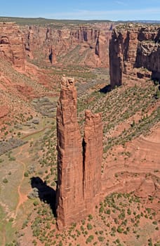 Spider Rock in Canyon de Chelly National Mounument in Arizona