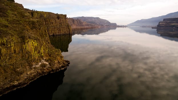 The sky is clearing at Horsethief Butte on the Columbia River