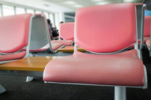 Airport Seats Available In Waiting Area, stock photo