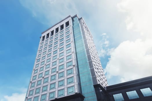 Architecture of office building with modern windows glass in the city