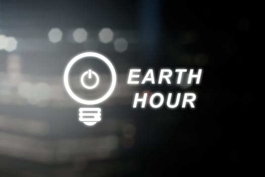 Please turn off your electrical equipment for 60 minutes. Earth Hour Concept.
