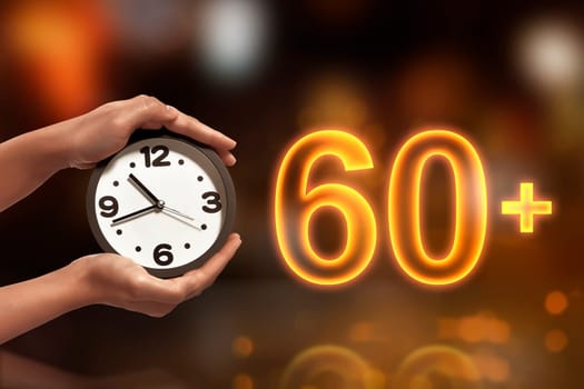 Turn off the light in 60 minute on blurred light background