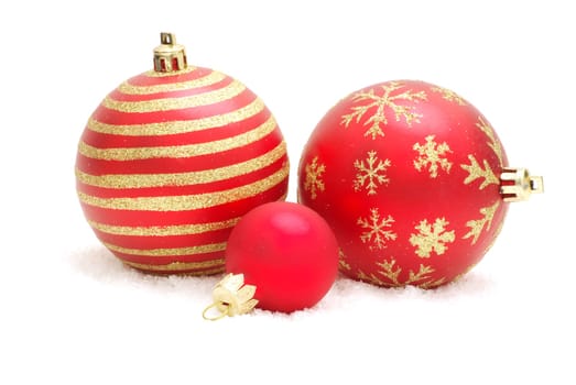christmas balls isolated on a white background
