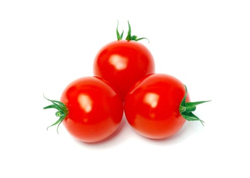 Fresh tomatoes isolated on white