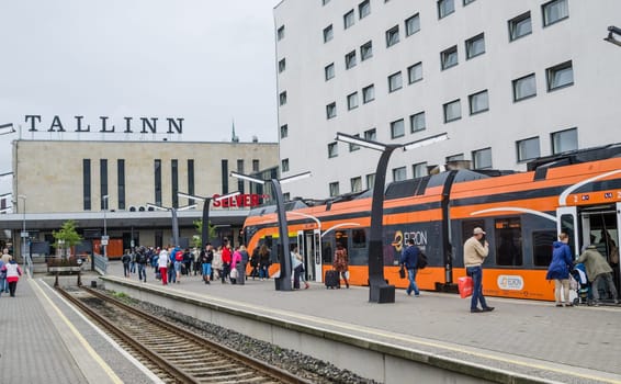 TALLINN, ESTONIA - 13 August 2016: Railway station in Tallinn, Estonia