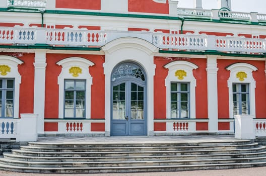The facade of the Catherine Palace in the park Kadriorg