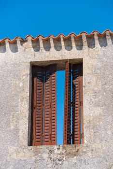 The ruins of Oradour-sur-glane, the by the nazis destroyed french village in WW2