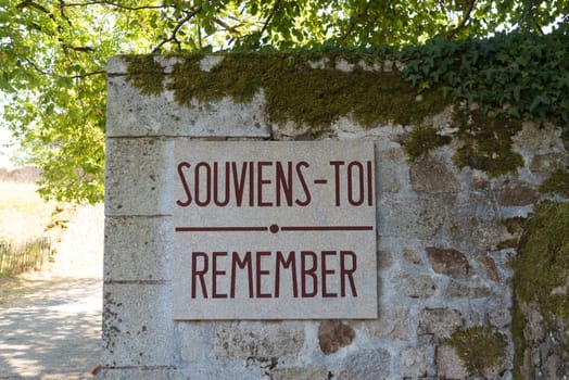 The ruins of Oradour-sur-glane, the by the nazis destroyed french village in WW2