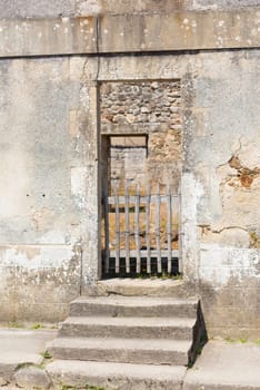The ruins of Oradour-sur-glane, the by the nazis destroyed french village in WW2