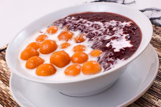 Candil porridge is made from casava and its traditional indonesian food
