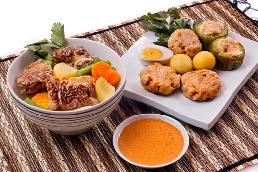 Shumay is traditional food from china, oxtail soup from indonesia