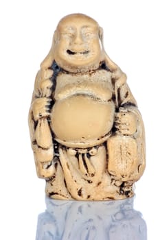 Chinese god statue isolated on white background