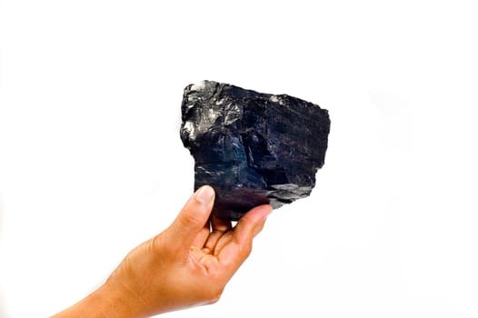 Coal on Isolated White Background