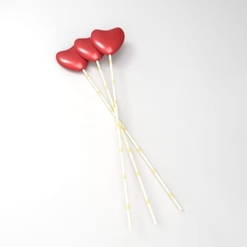 The 3d rendering of Isolated Candy Cane Icon Symbol On Clean Background