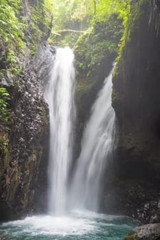 One stream of Gitgit Waterfall in Bali, Indonesia