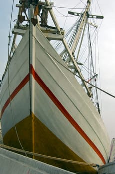 Old Ship Docking At Harbour