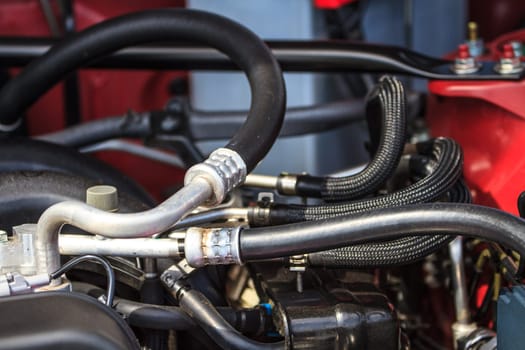 Car engine, Fragment of modern automobile motor