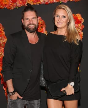 Magdalena Brzeska with friend Kai Schwarz . Traiteur Wille Veranstaltungsmanufaktur Relaunch Party in Hamburg on 27.09.2016.