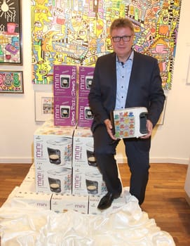 Bernd Feil ,. Launch event JAMES RIZZI Cafissimo MINI - Limited Edition by Tchibo" in Hamburg."