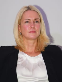 Manuela Schwesig (SPD) at a panel discussion in Magdeburg on 15.06.2017