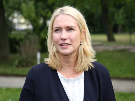 Manuela Schwesig (SPD) at a panel discussion in Magdeburg on 15.06.2017