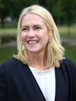 Manuela Schwesig (SPD) at a panel discussion in Magdeburg on 15.06.2017