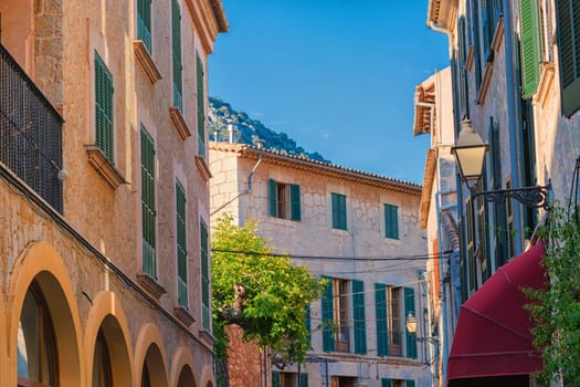 Atmosphere in the idyllic village of Valldemossa in Mallorca in Spain.