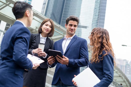 Business team talk to each other