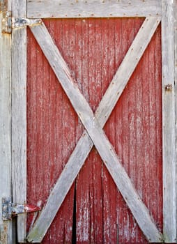 Red and White Barn Door