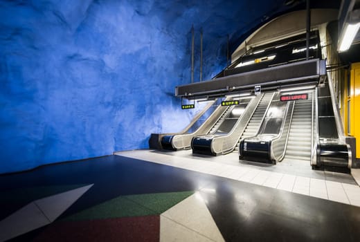 Stockholm underground metro station, Sweden, Scandinavia, Europe