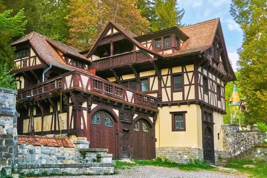 House near the Pelesh Castle in Sinaia, Romania