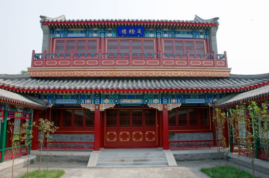 Interior courtyard of Chinese Buddhist temple