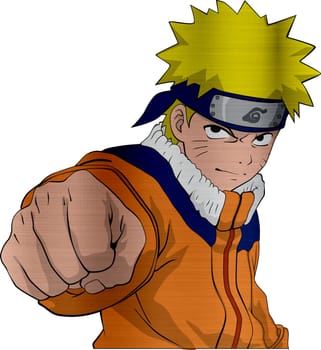 naruto japonese illustration metal