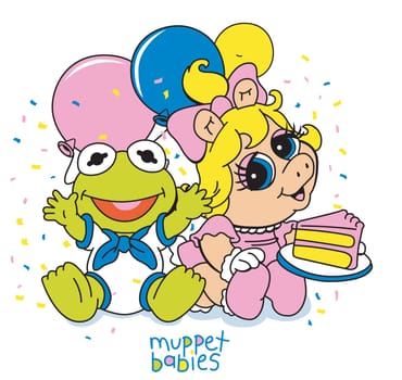 muppets piggy frog illustration