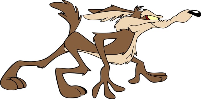 coyote illustration cartoon comedy head run
