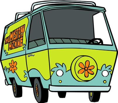 Mystery machine van illustration