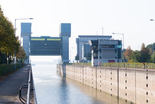 TIEL, NETHERLANDS - SEPTEMBER 24, 2016: Lock Prins Bernhard in the Amsterdam-Rhine canal