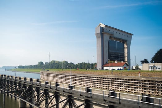 TIEL, NETHERLANDS - SEPTEMBER 24, 2016: Lock Prins Bernhard in the Amsterdam-Rhine canal
