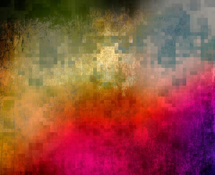 layer collage of abstract,analog painted and digitally processed color textures,different ebenmodi combined together