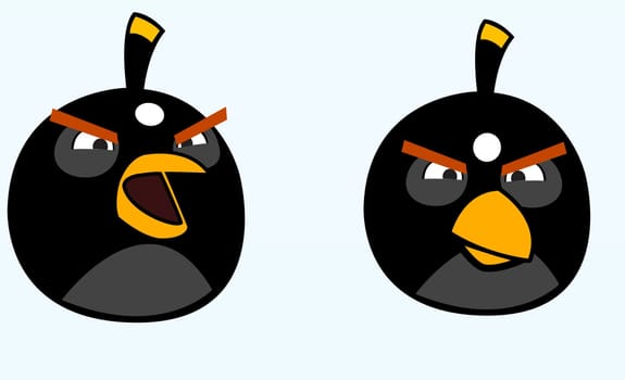 angry birdsbomb illustration black game